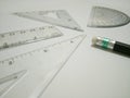 Drafting tools are on white background 4. Royalty Free Stock Photo