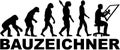 Draftsman evolution with german job title Royalty Free Stock Photo