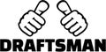 Draftsman with thumbs. T-Shirt Design. Royalty Free Stock Photo