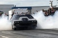 Drag car smoke show Royalty Free Stock Photo