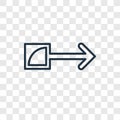 Drag concept vector linear icon isolated on transparent background, Drag concept transparency logo in outline style