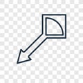 Drag concept vector linear icon isolated on transparent background, Drag concept transparency logo in outline style