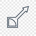 Drag concept vector linear icon isolated on transparent background, Drag concept transparency logo in outline style