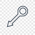 Drag concept vector linear icon isolated on transparent background, Drag concept transparency logo in outline style