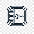 Drag concept vector linear icon isolated on transparent background, Drag concept transparency logo in outline style