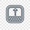 Drag concept vector linear icon isolated on transparent background, Drag concept transparency logo in outline style