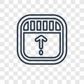 Drag concept vector linear icon isolated on transparent background, Drag concept transparency logo in outline style