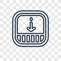 Drag concept vector linear icon isolated on transparent background, Drag concept transparency logo in outline style