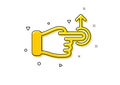 Drag drop gesture icon. Slide arrow sign. Swipe action. Vector