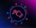 Drag drop gesture line icon. Slide arrow sign. Swipe action. Vector