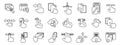 Drag drop icons set. This set of icons shows different ways of interacting with a touchscreen