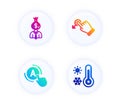 Drag drop, Manager and Ab testing icons set. Weather thermometer sign. Move, Work profit, A test. Temperature. Vector