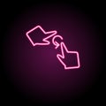 Drag free, touch, fingers neon icon. Simple thin line, outline vector of touch gesture icons for ui and ux, website or mobile