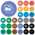 Drag image to top left round flat multi colored icons