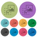 Drag image to upload color darker flat icons Royalty Free Stock Photo