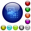 Drag image to upload color glass buttons Royalty Free Stock Photo