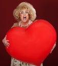 Drag Queen With Huge Balloon Royalty Free Stock Photo
