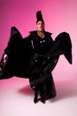 Drag queen on pink background. Royalty Free Stock Photo