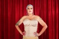 Drag Queen in Undergarments Royalty Free Stock Photo