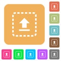 Drag to upload rounded square flat icons