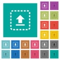 Drag to upload square flat multi colored icons