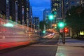 Drag Traffic Light at dusk