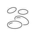 Dragee capsule line outline icon