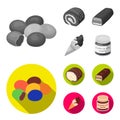 Dragee, roll, chocolate bar, ice cream. Chocolate desserts set collection icons in monochrome,flat style vector symbol