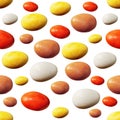 Colorful candy dragees on a white background Royalty Free Stock Photo