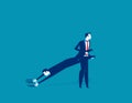 Dragging a Partner. Concept business vector illustration Royalty Free Stock Photo