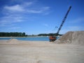 Dragline at gravel pit