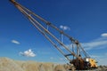 Dragline in open pit Royalty Free Stock Photo