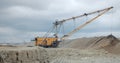 Dragline in open pit