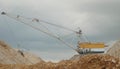 Dragline in open pit