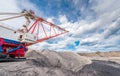 Dragline at an open pit Royalty Free Stock Photo