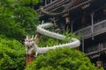 Dragon as a drain in Tujia village - Zhangjiajie China Royalty Free Stock Photo