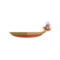 Dragon Boat, colorful symbol of Chinese traditional Festival vector Illustration on a white background Royalty Free Stock Photo