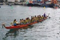 Dragon boat contest is begin for the duanwu festival.