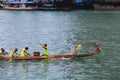 Dragon boat contest is begin for the duanwu festival.