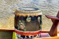 Dragon boat drum close up