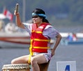 Dragon boat drummer beat Royalty Free Stock Photo