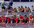 Dragon boat drummer steersman Royalty Free Stock Photo