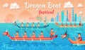 Dragon Boat Festival in China Promotion Poster Royalty Free Stock Photo