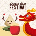 Dragon boat festival japanese celebration event card