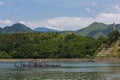 Dragon Boat Festival Purple Team crosses the River Royalty Free Stock Photo