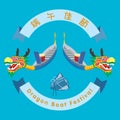 Dragon Boat festival sign illustration