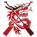 Dragon boat icon sign design illustration Royalty Free Stock Photo