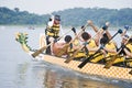 Dragon Boat Race Paddlers Royalty Free Stock Photo