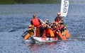 Dragon Boat Racing on the river Ouse at St Neots. Royalty Free Stock Photo