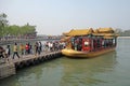 Dragon boat in summer palace Royalty Free Stock Photo